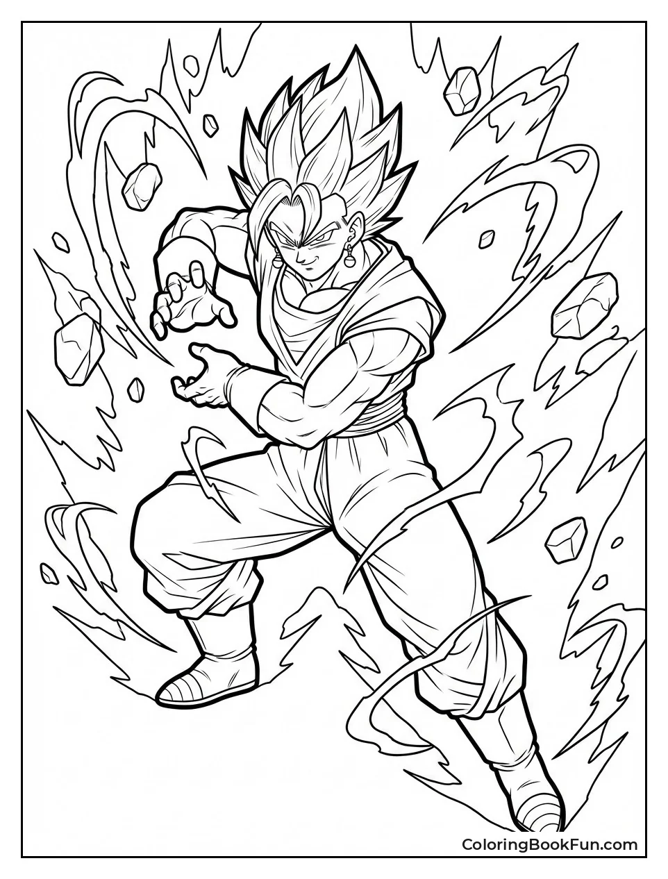 Vegito Battles with Energy