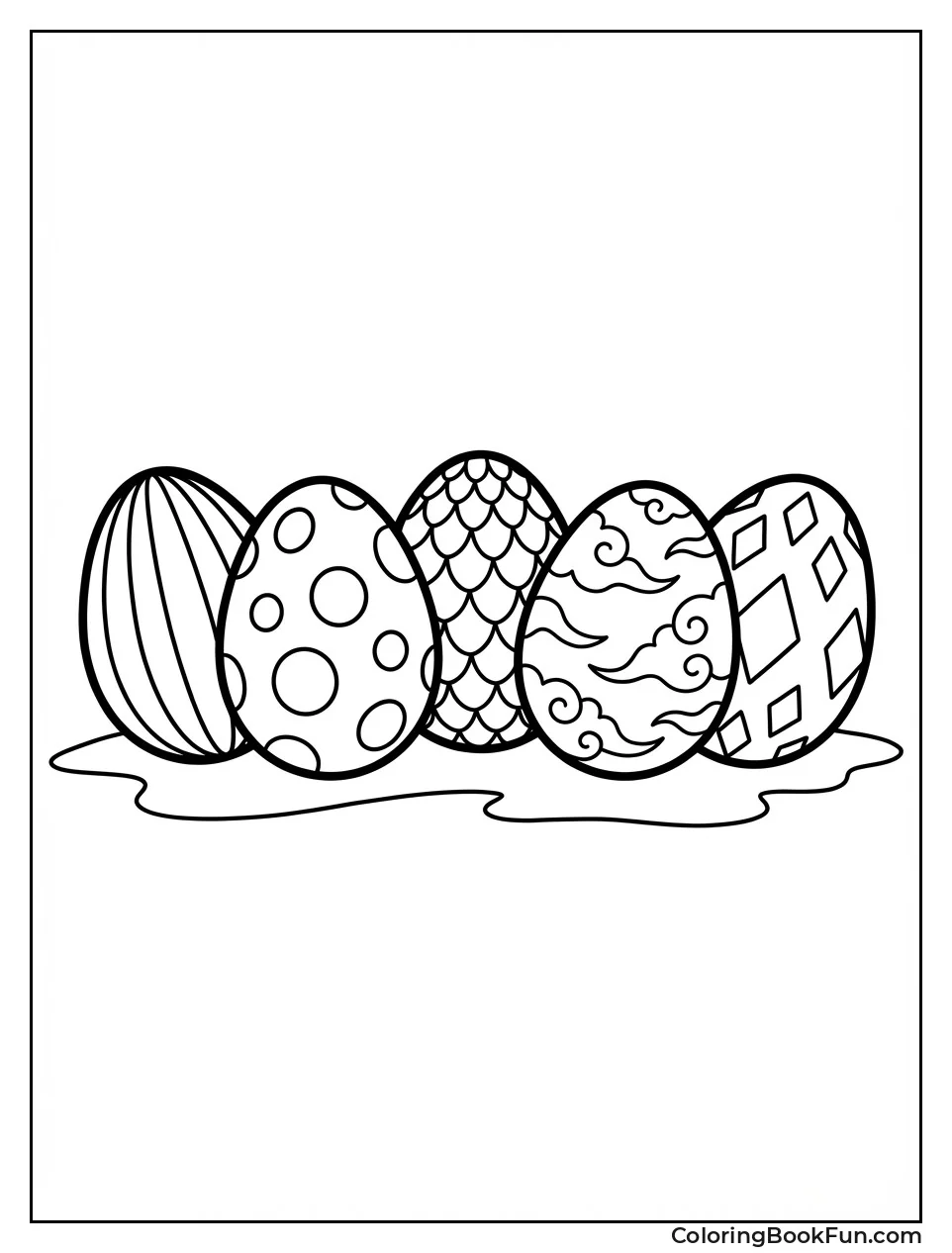 Collection of Patterned Eggs
