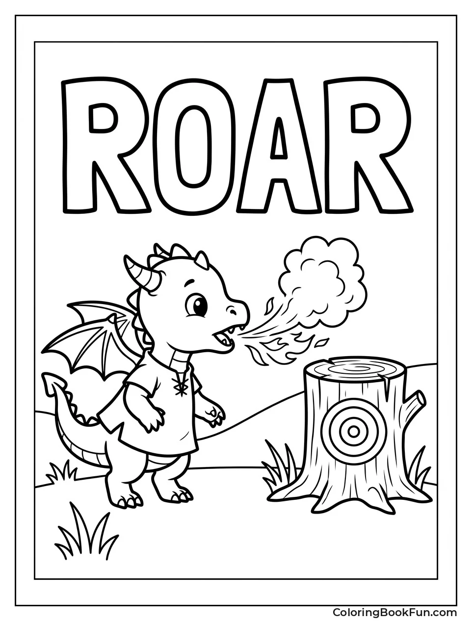 Young Dragon Practicing Fire Breath