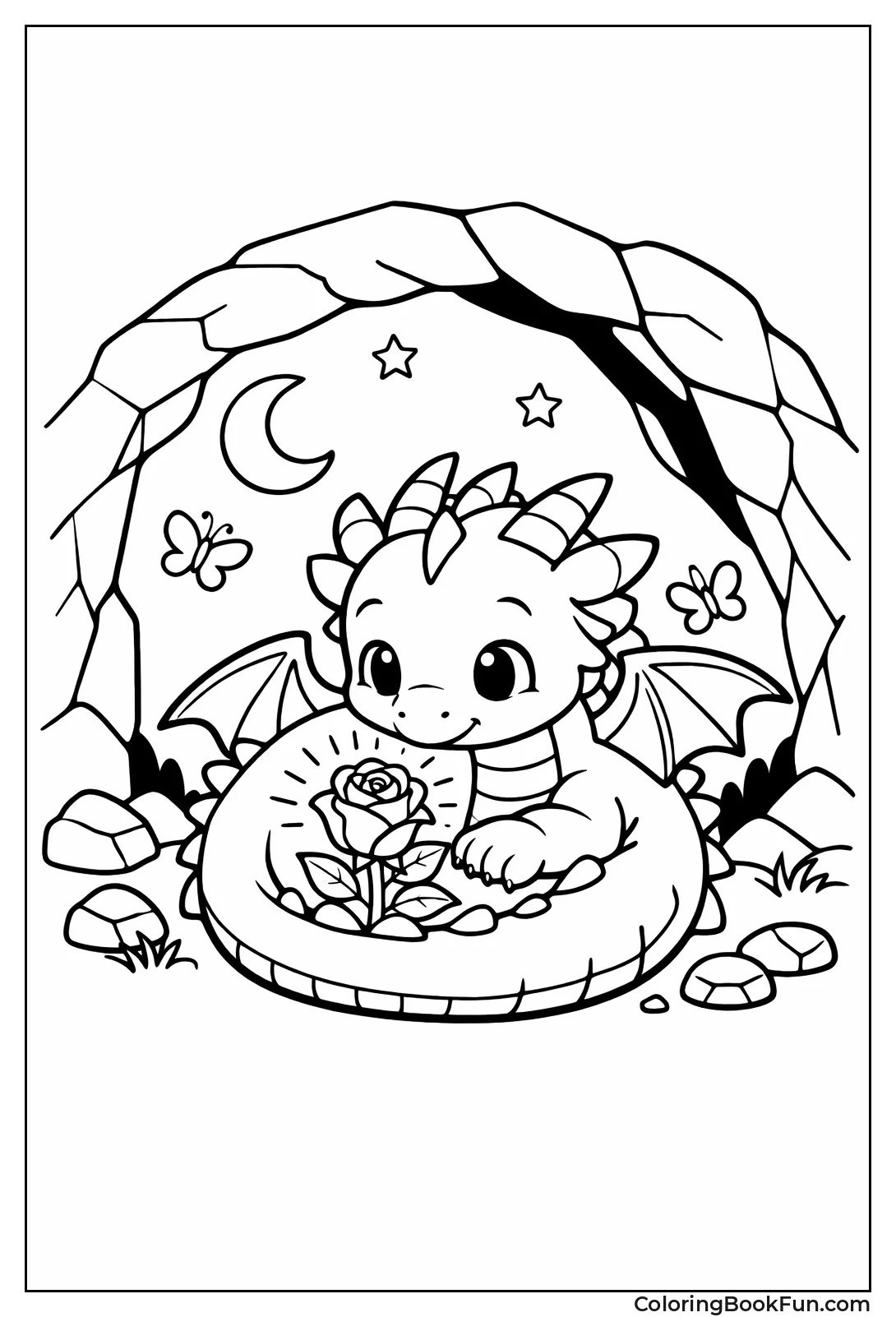 Dragon Guarding Rose