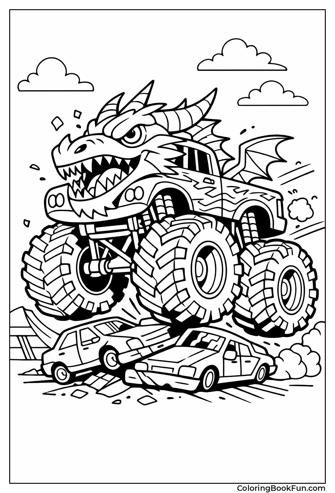 Dragon Monster Truck Roars