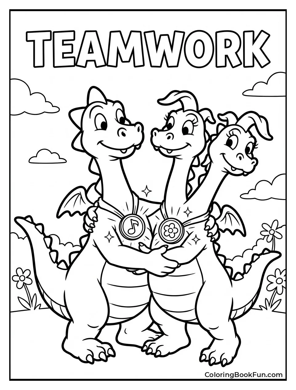 Hugging Dragons Glowing Badges