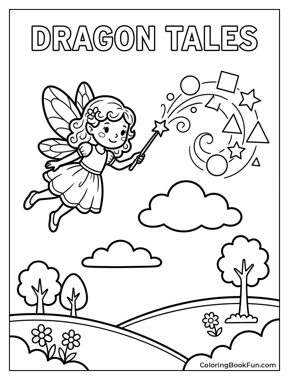 Doodle Fairy Drawing Shapes