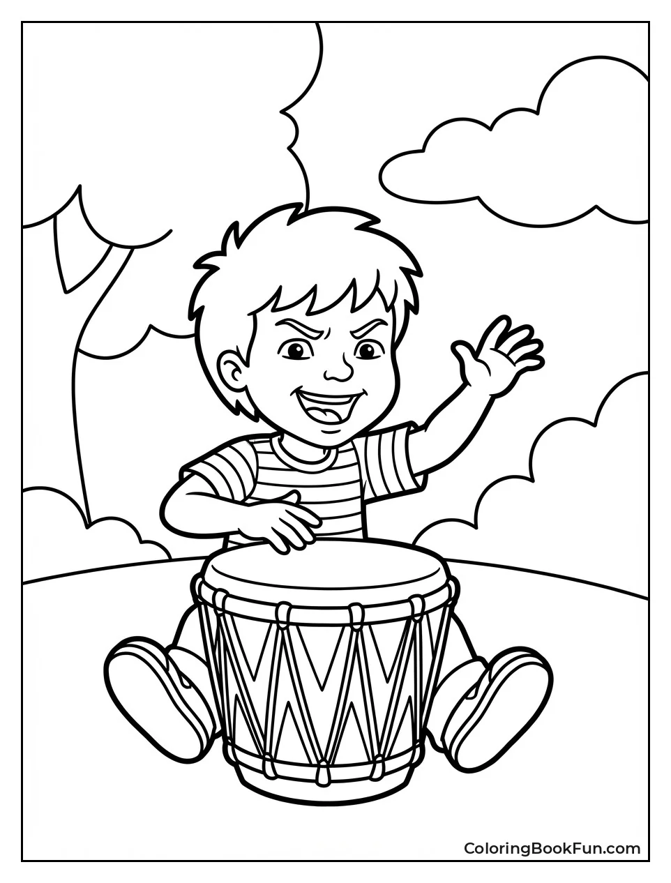 Max Playing Big Drum