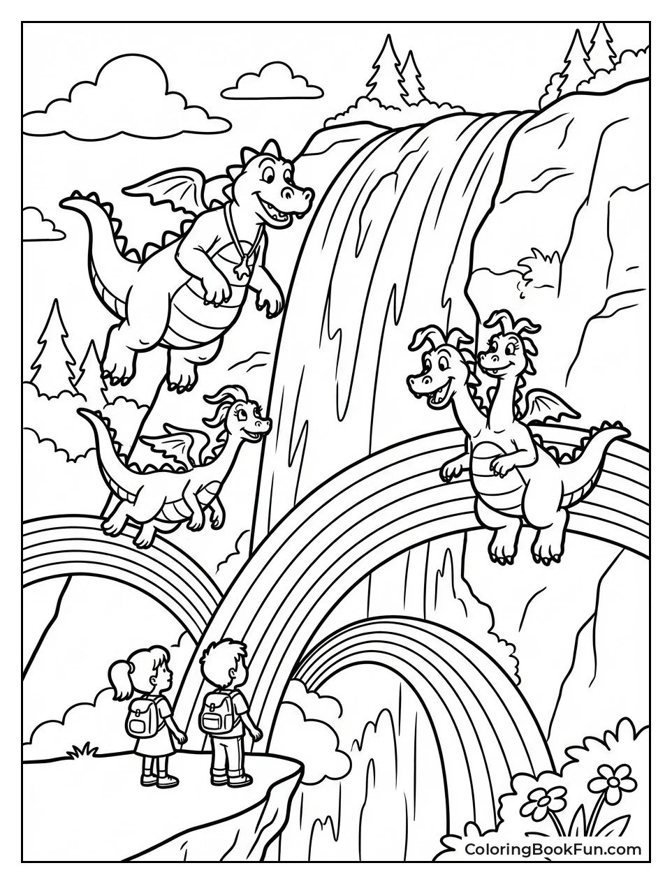 Dragons at Rainbow Falls