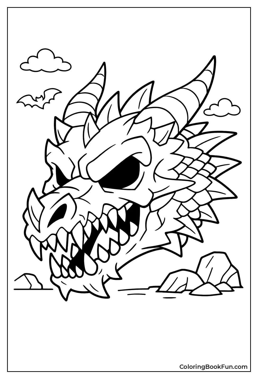 Dragon Skull with Jagged Teeth