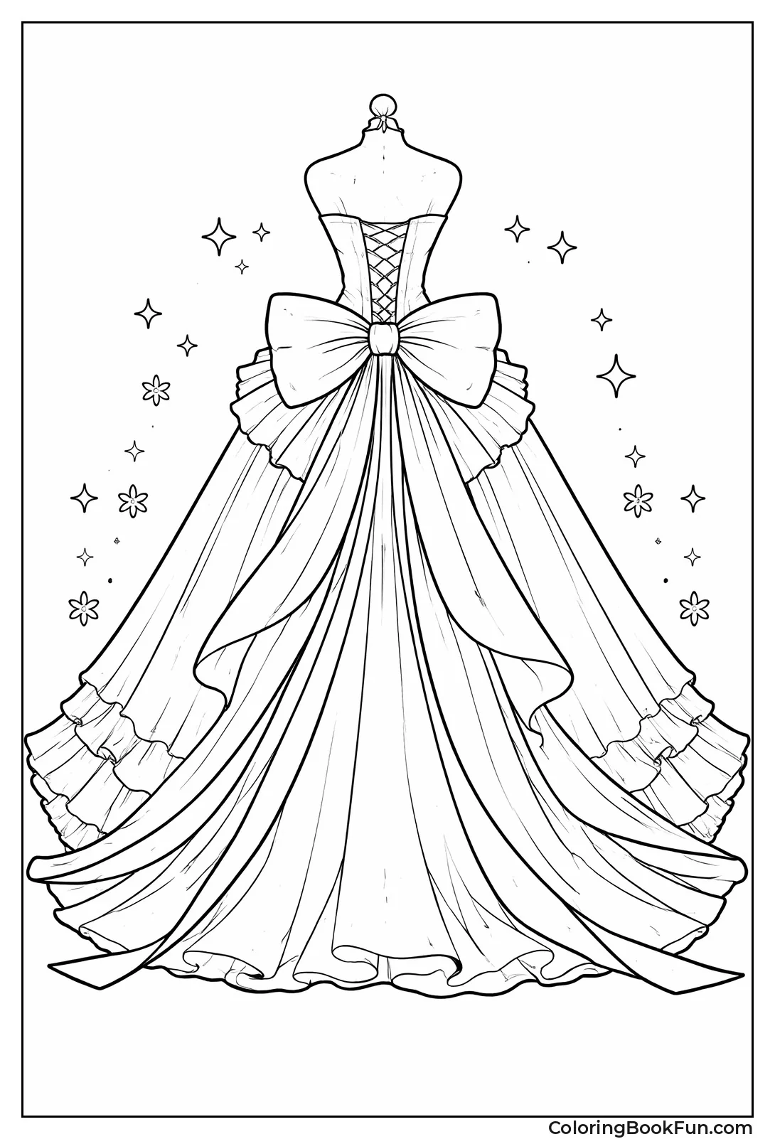 Gown Back with Big Bow