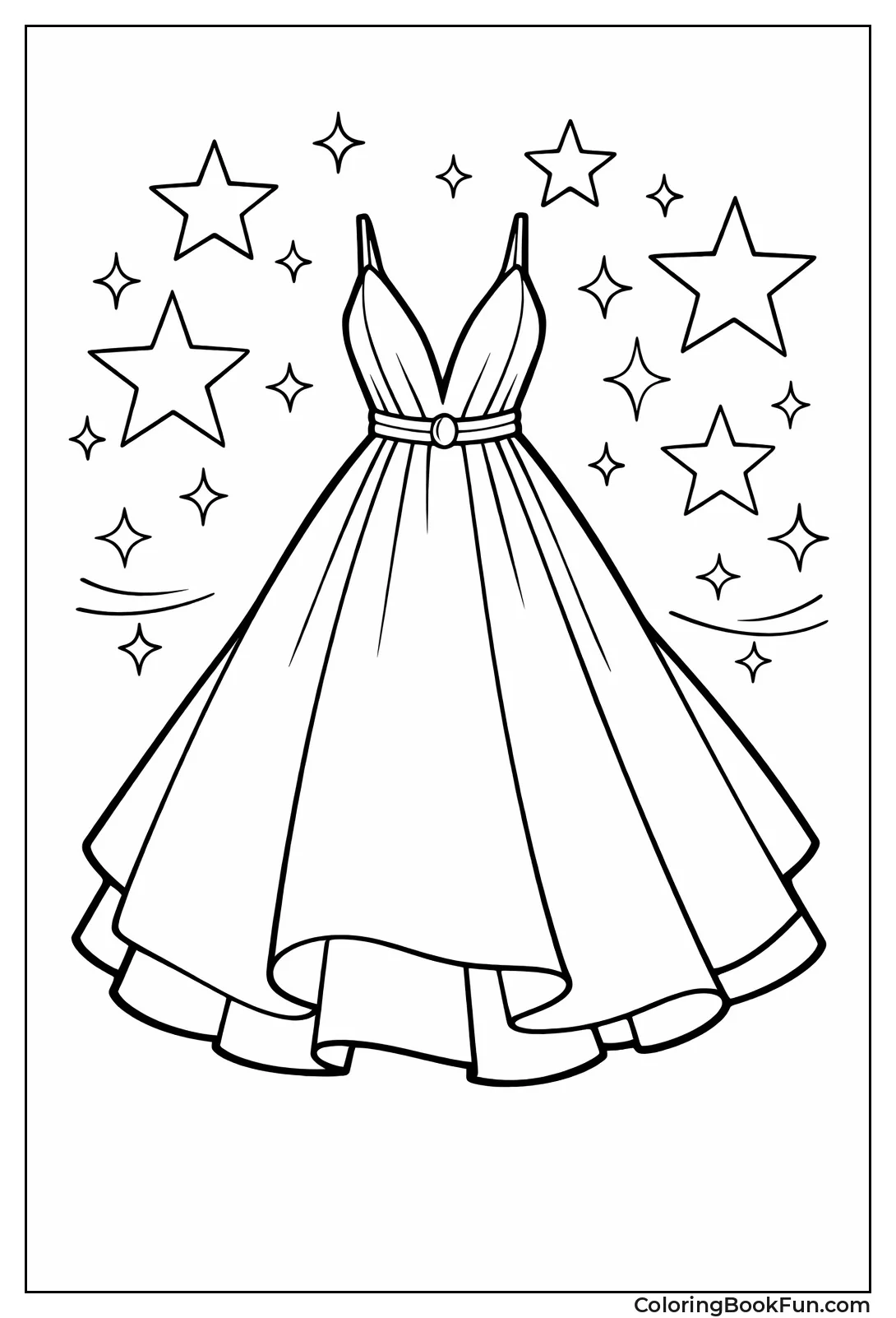 Strappy Prom Dress with Stars