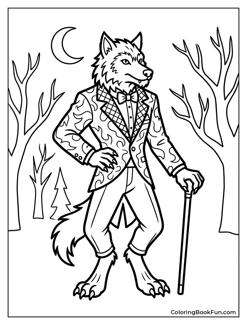 Dressed Werewolf in Tuxedo