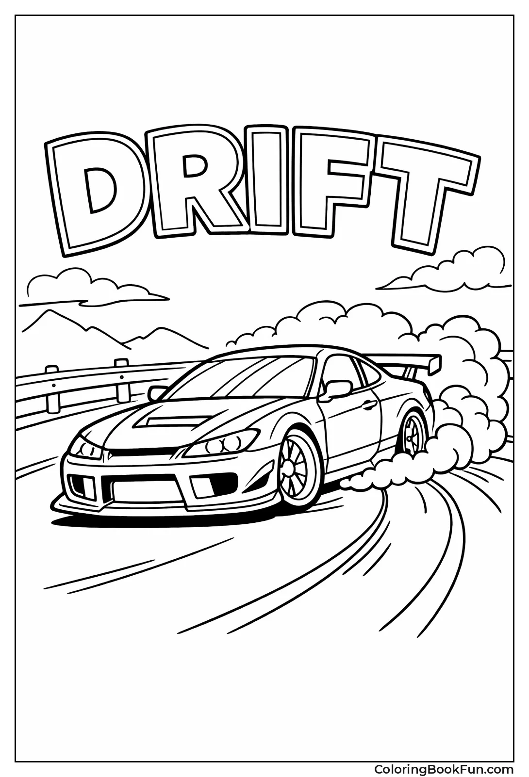 Drifting Car Tire Smoke