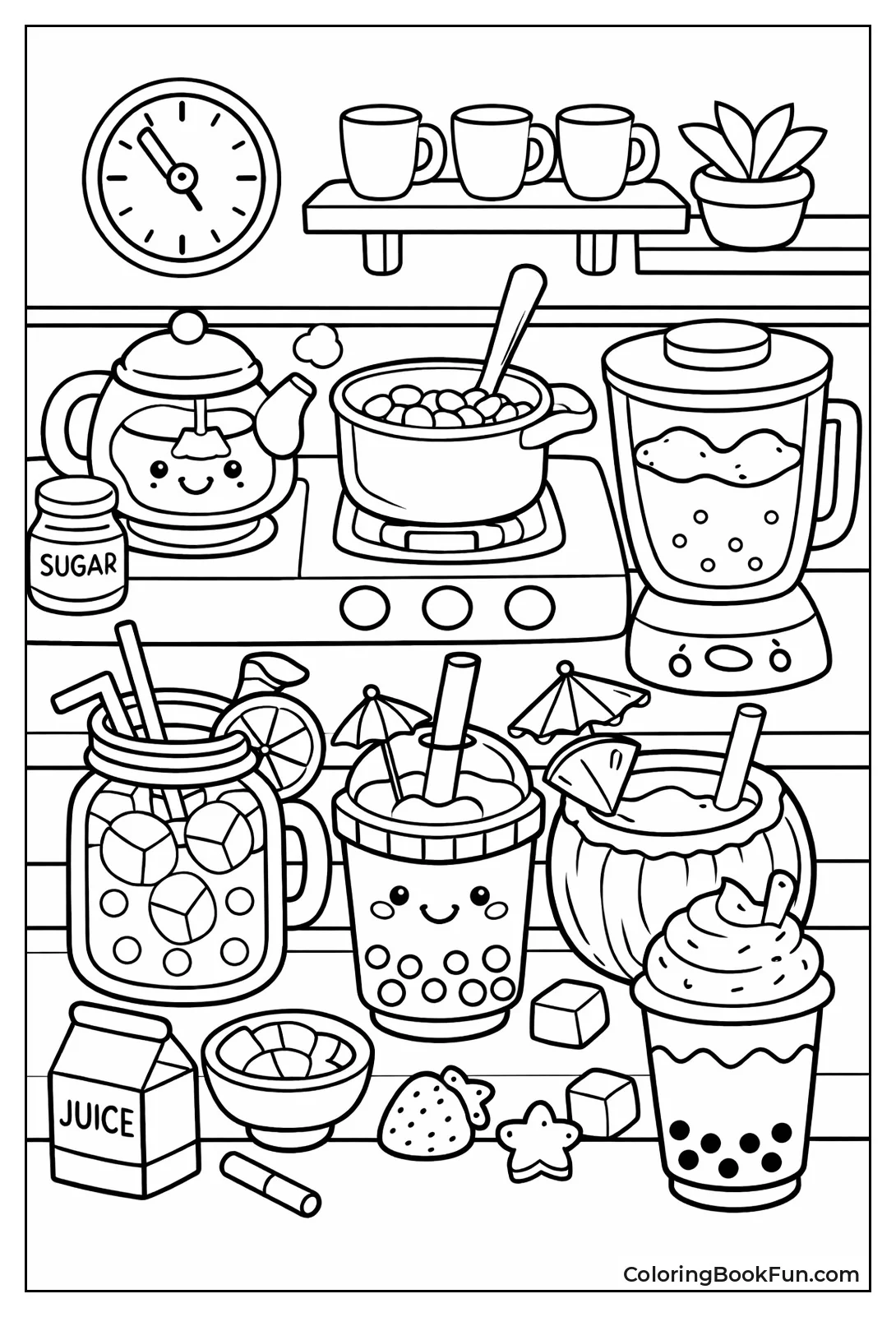 Boba Tea Kitchen Scene