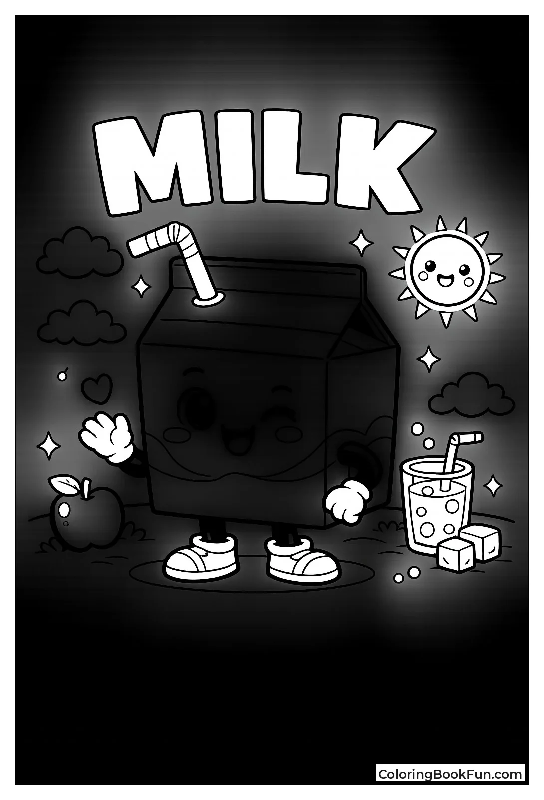 Winking Kawaii Milk Carton