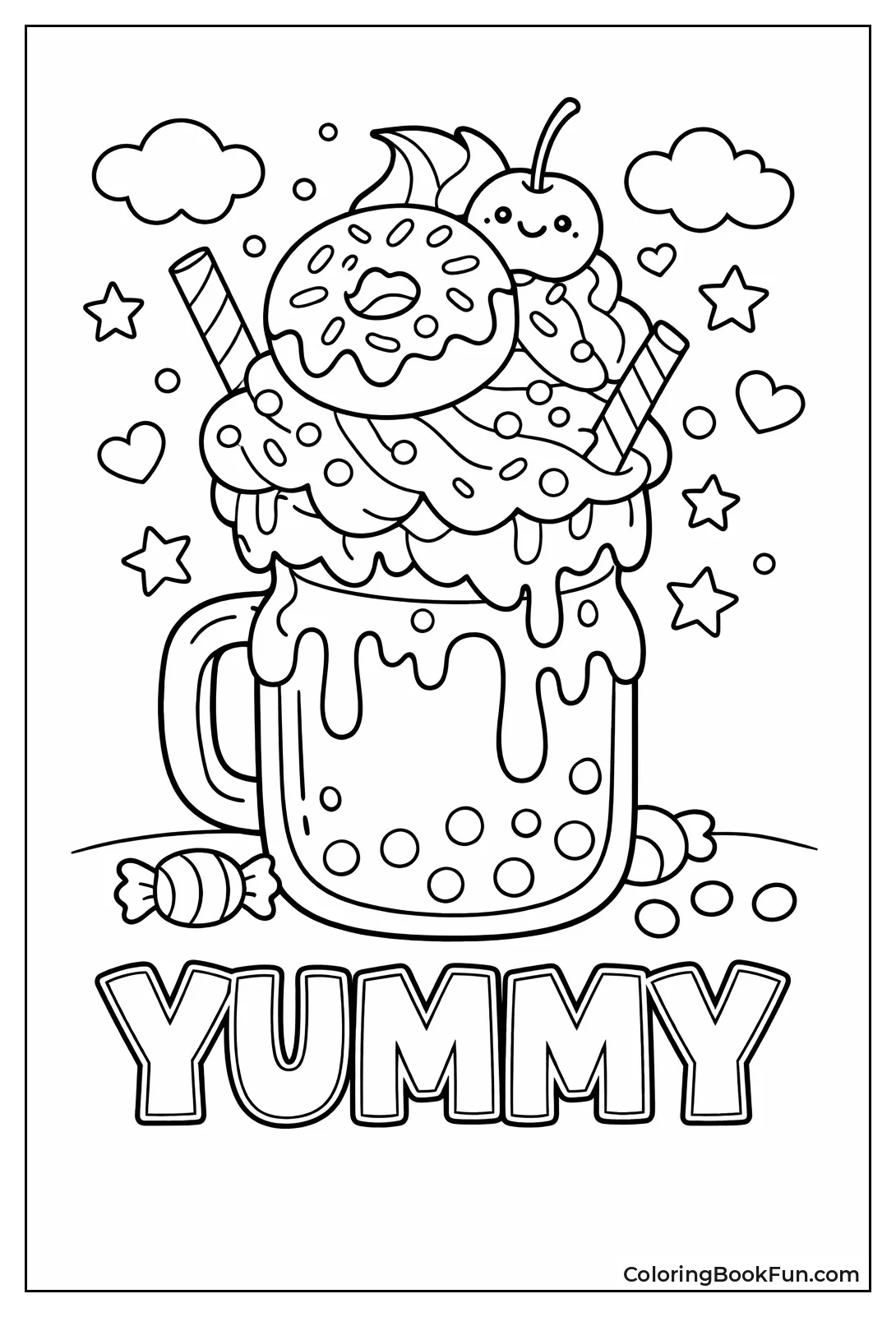 Overflowing Monster Milkshake with Donut