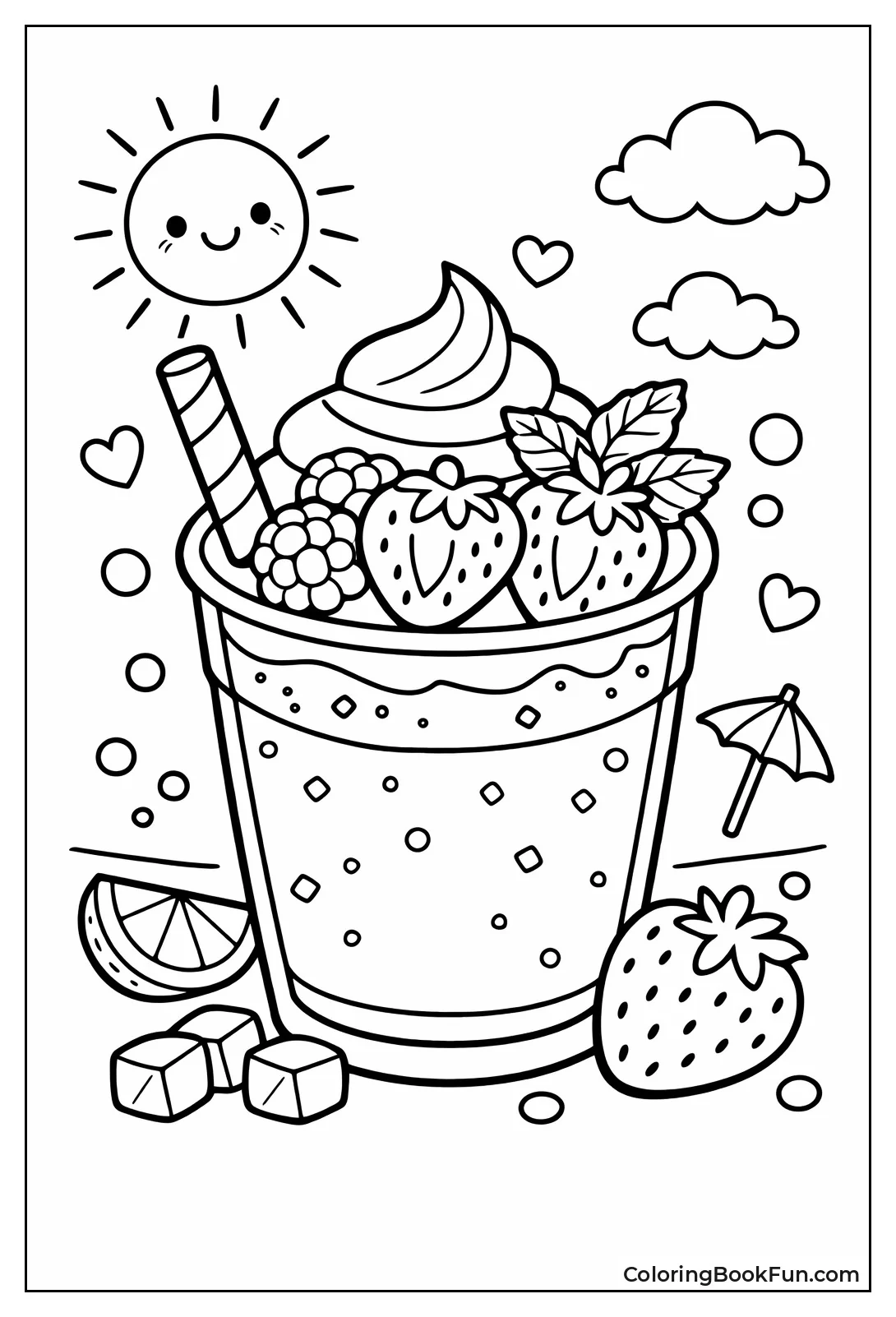 Strawberry Smoothie with Fresh Berries