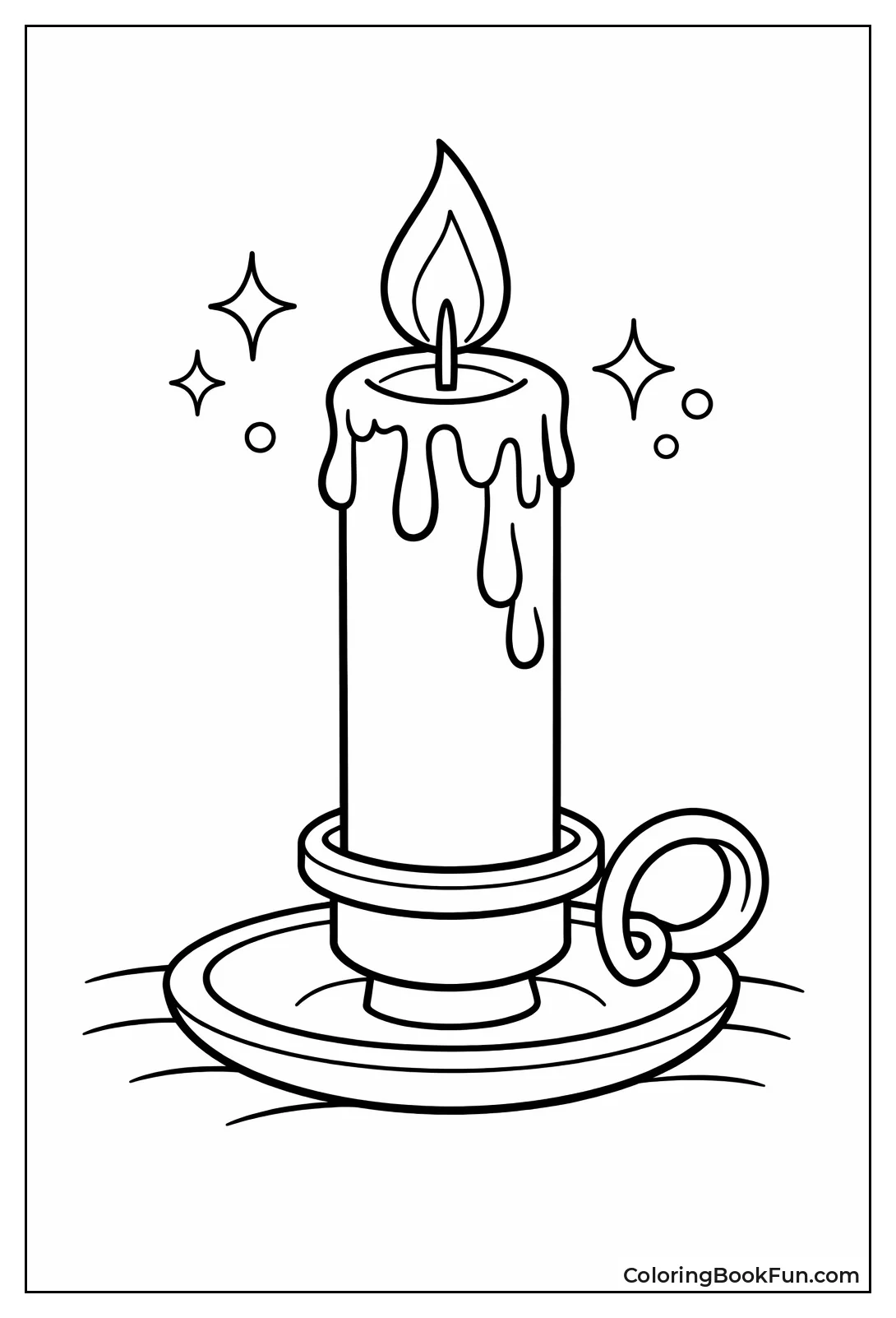 Taper Candle Drips Melted Wax