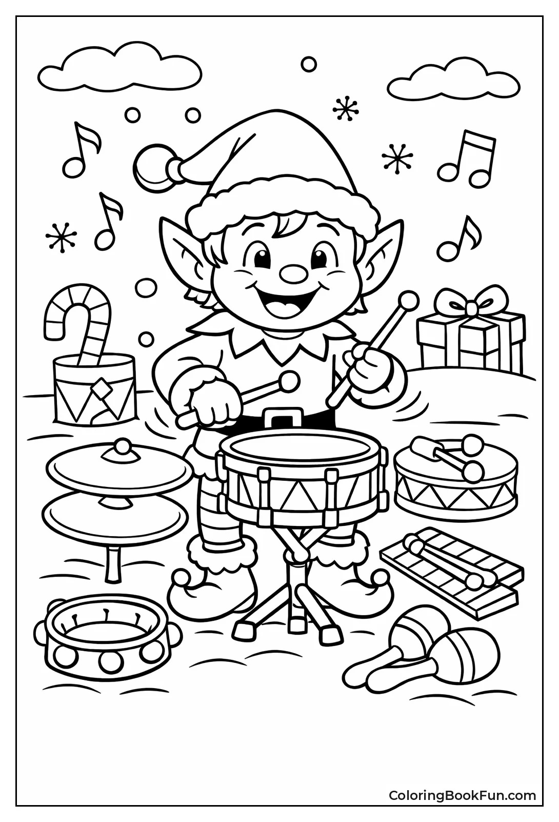 Elf Playing Snare Drum