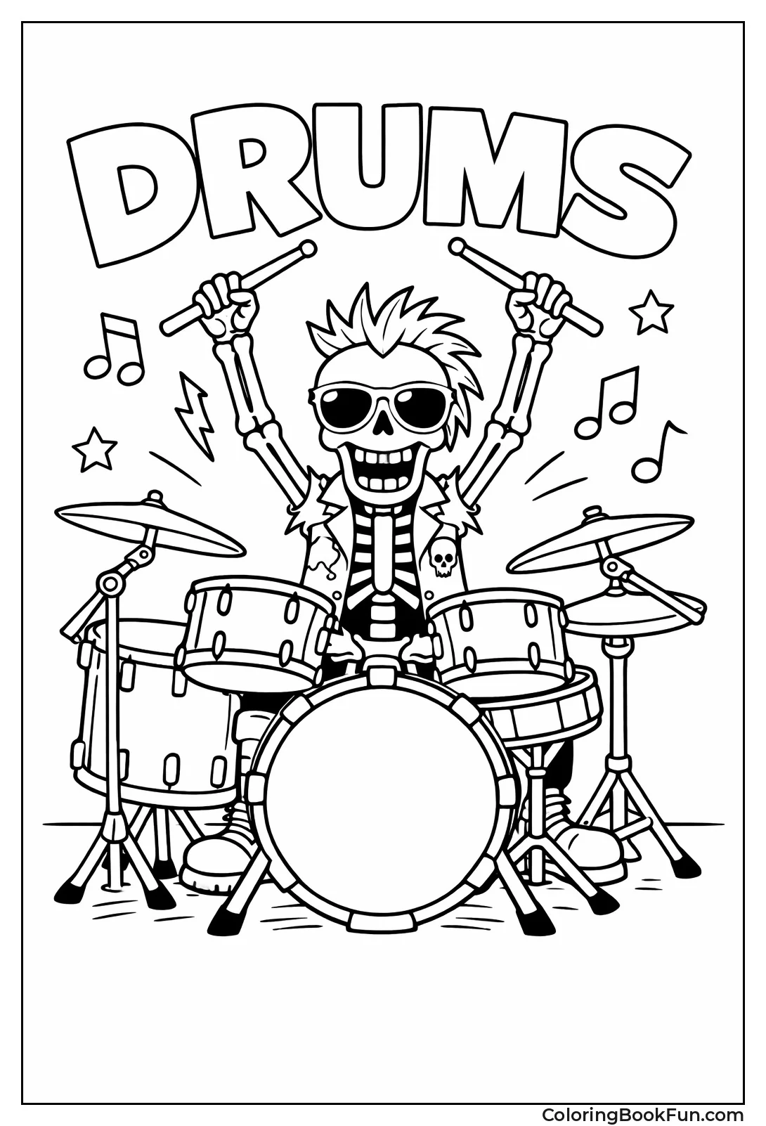 Skeleton Drumming on Stage