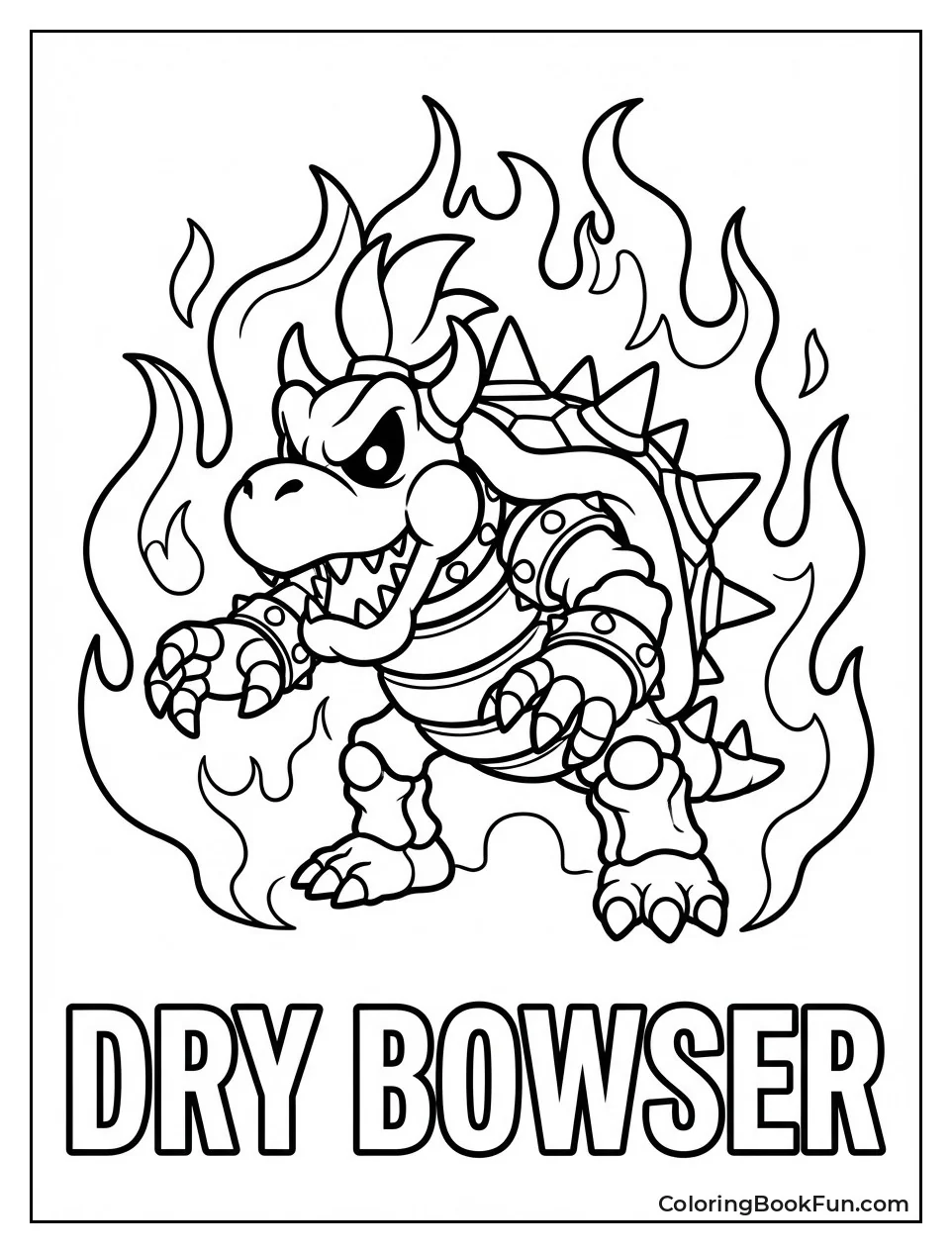 Dry Bowser Rises Fiery