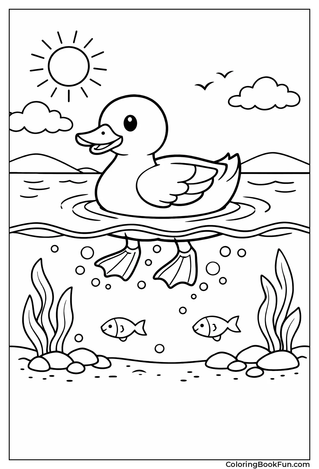 Duck Feet under Water