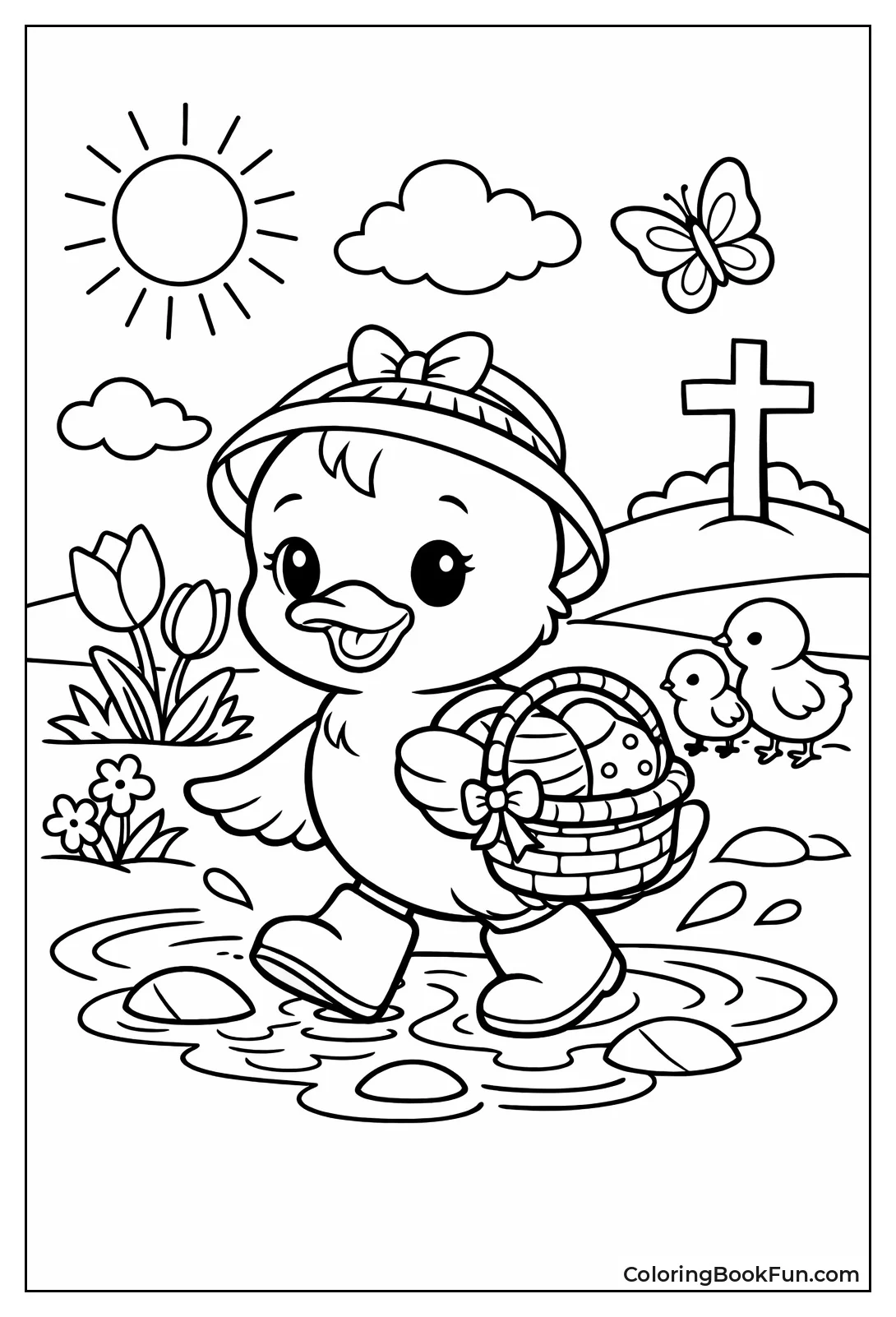 Duckling with Basket