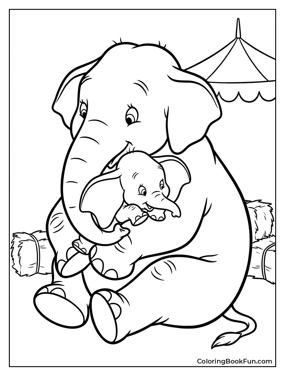 Mrs Jumbo Hugging Dumbo