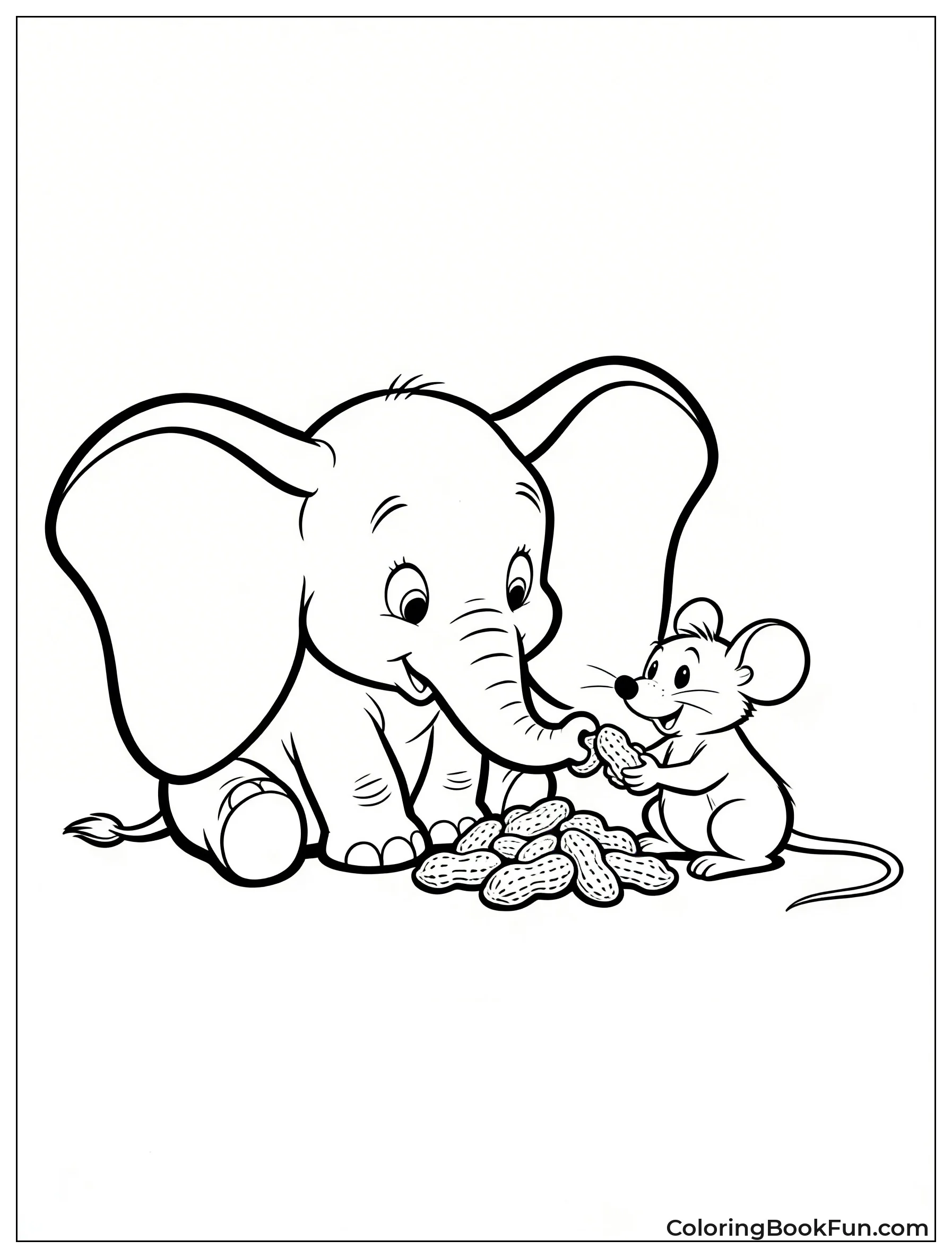Dumbo Shares Peanuts with Timothy