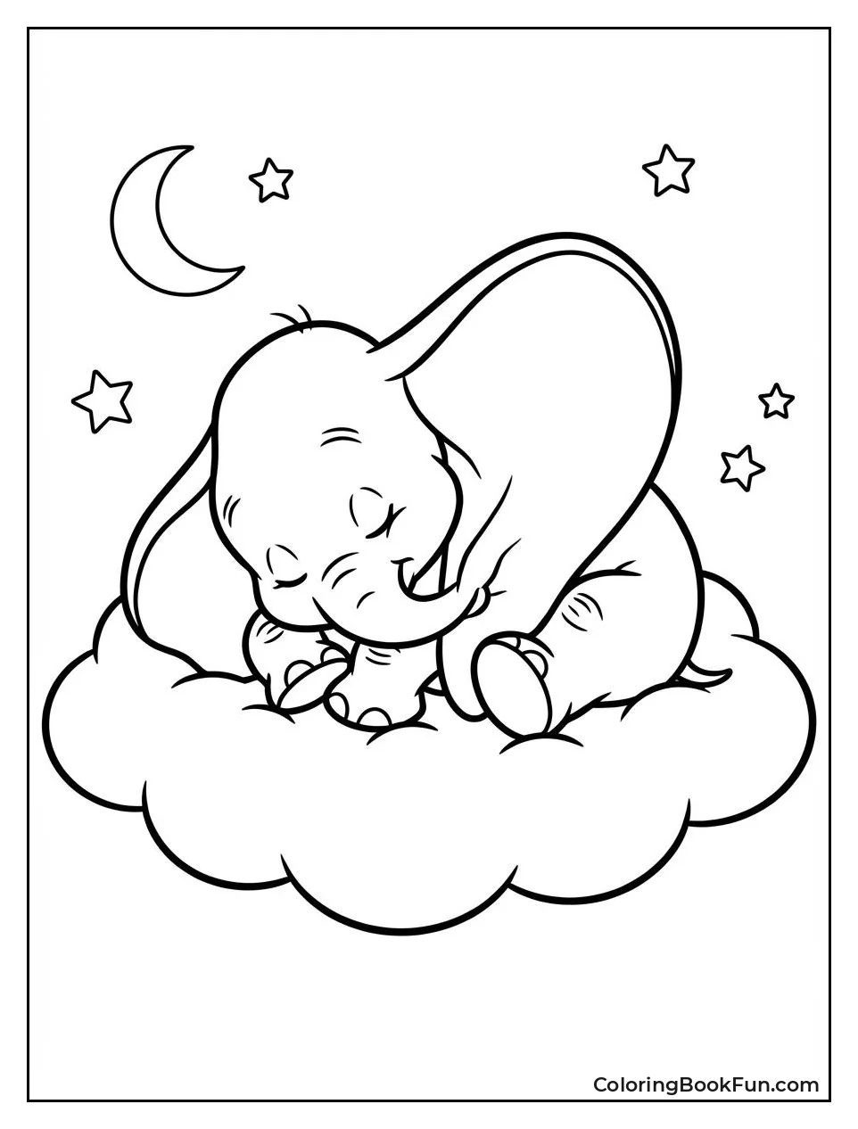 Dumbo Sleeping on Cloud