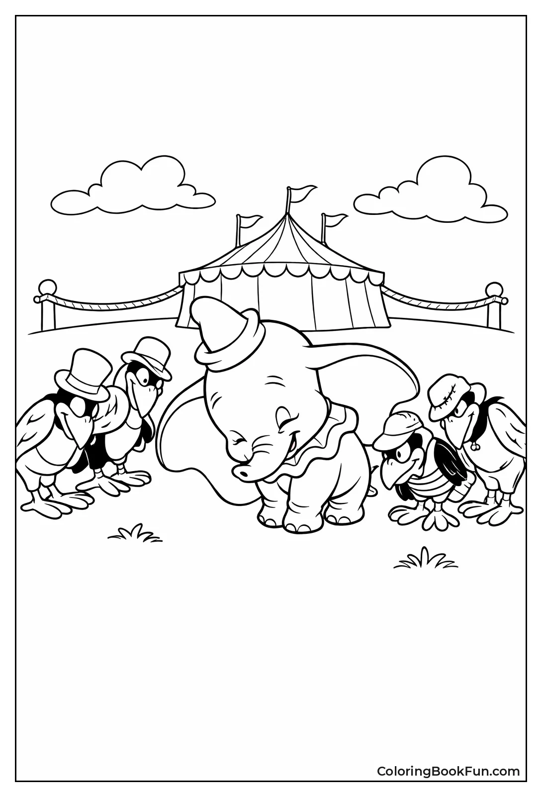 Dumbo Bows with the Crows