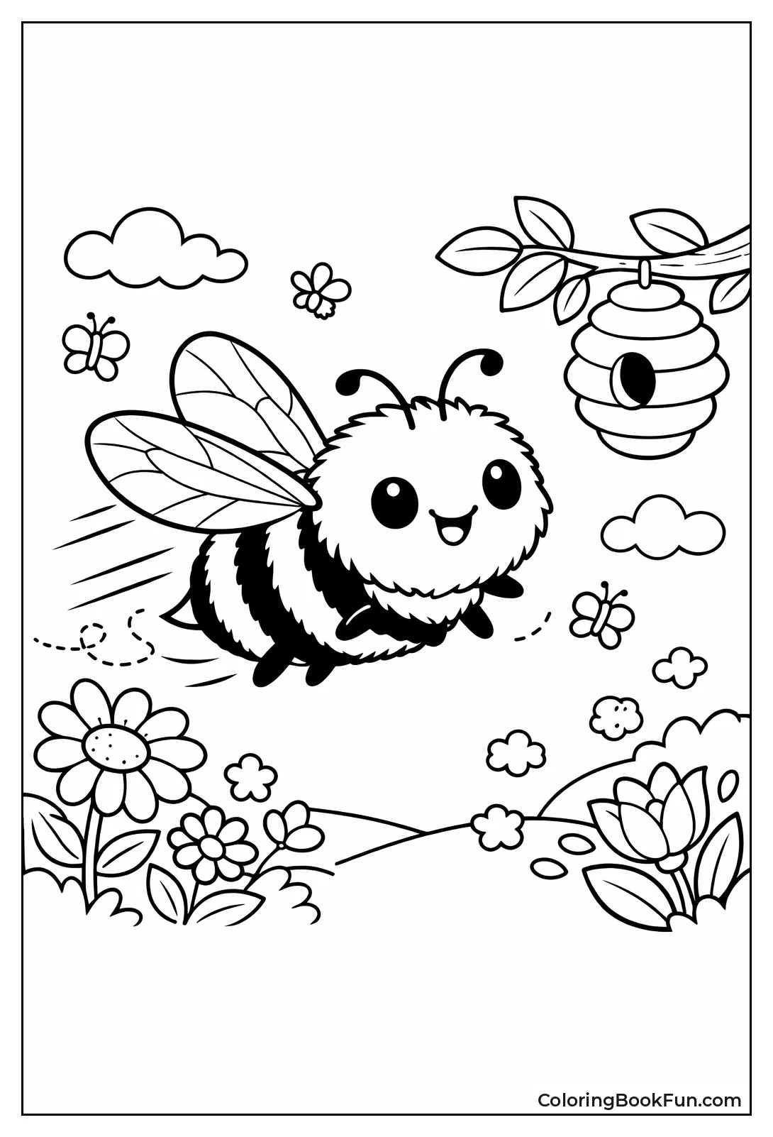 Bumblebee Flying Fast