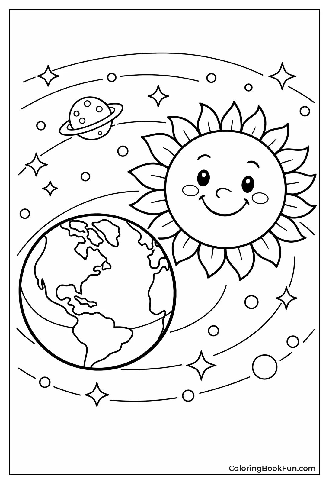 Earth Facing Bright Sun