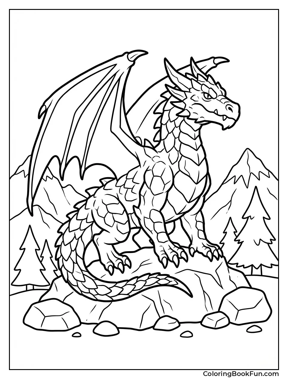 Earth Dragon near Mountains