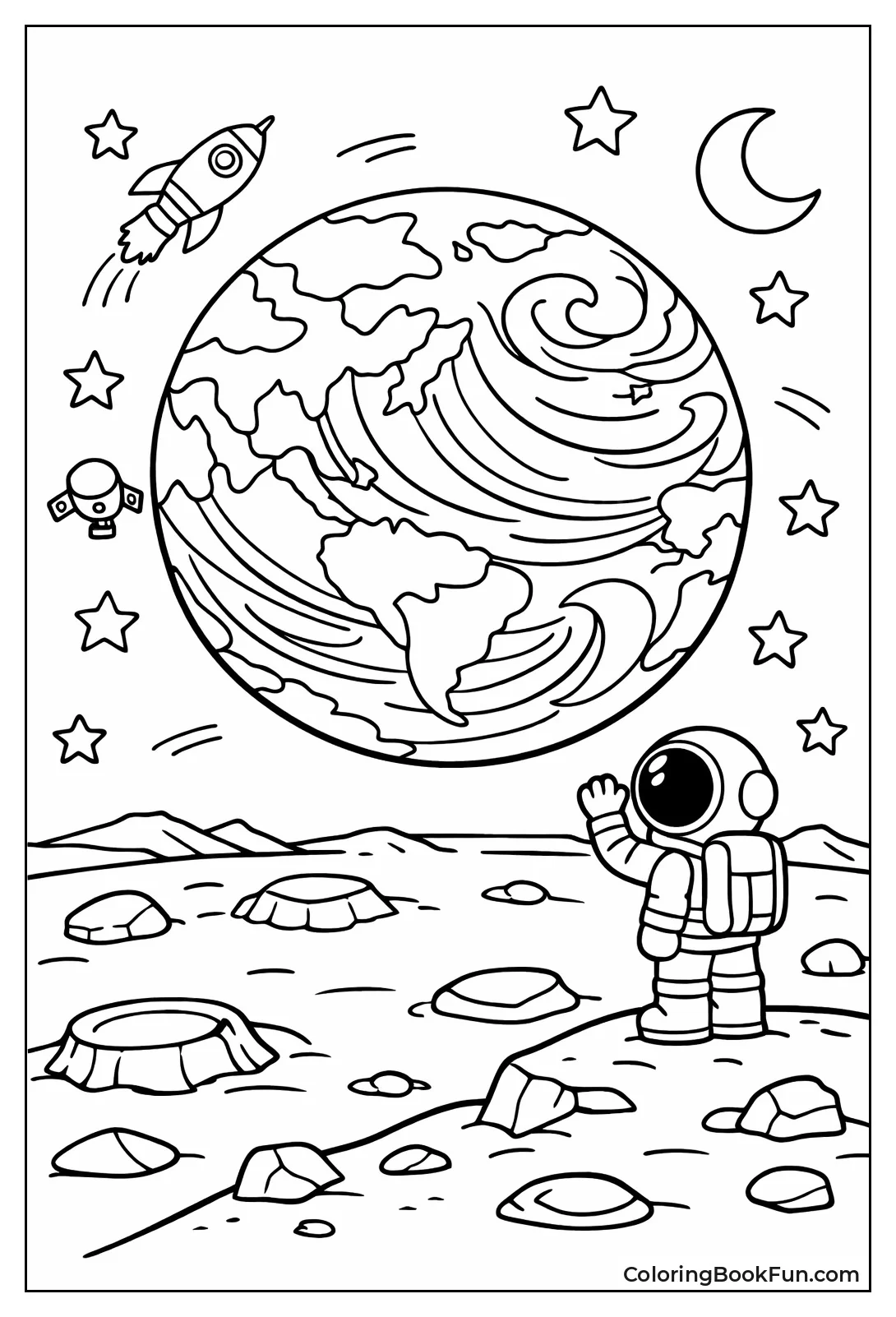 Earth Rises above Moon Edge