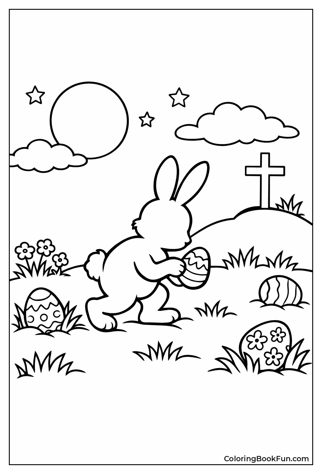 Bunny Hiding Eggs Night