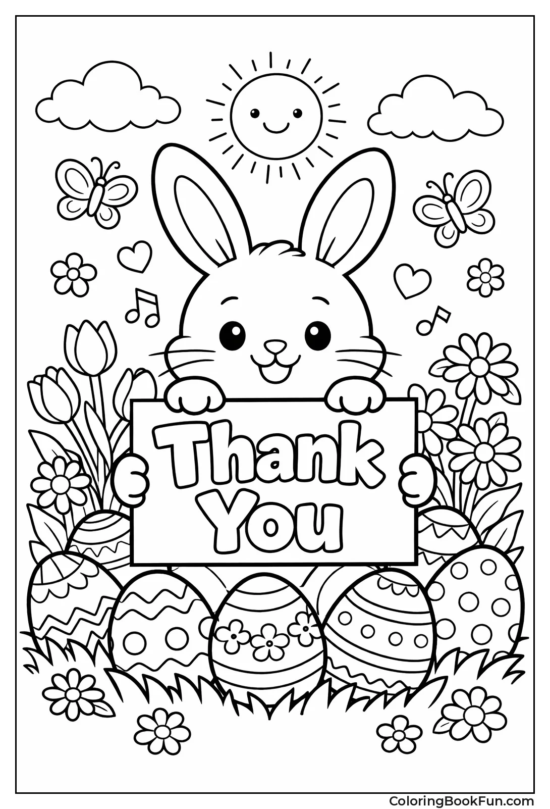 Bunny Hides Easter Eggs