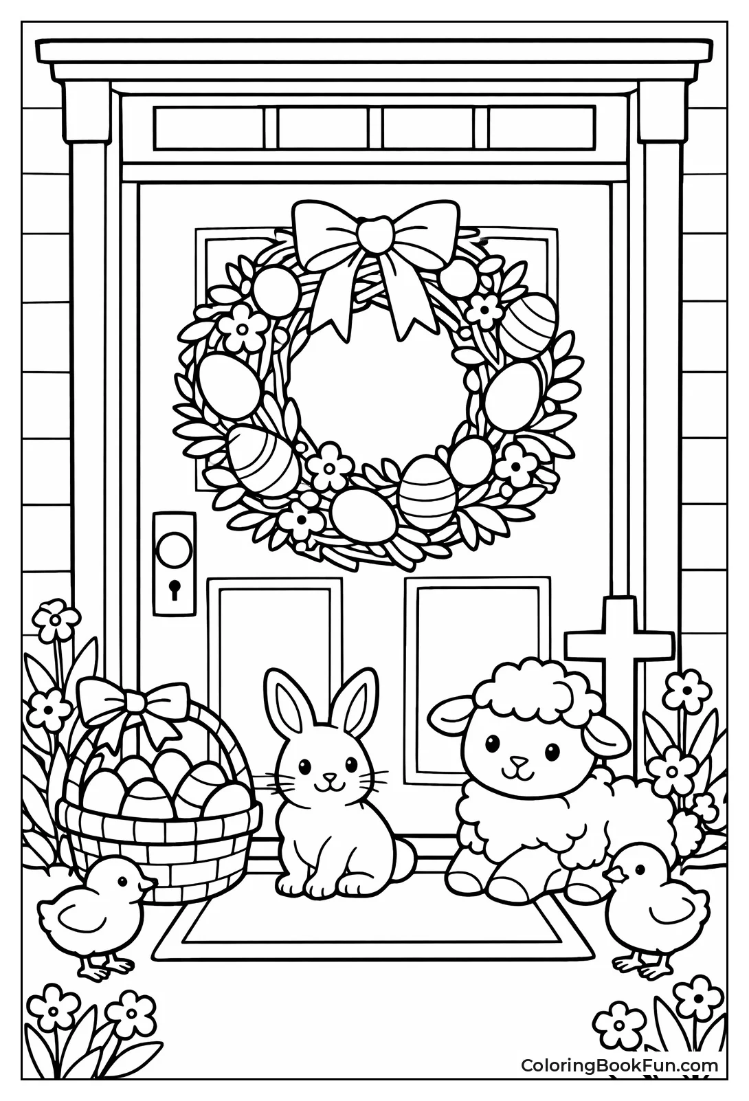 Easter Door Wreath