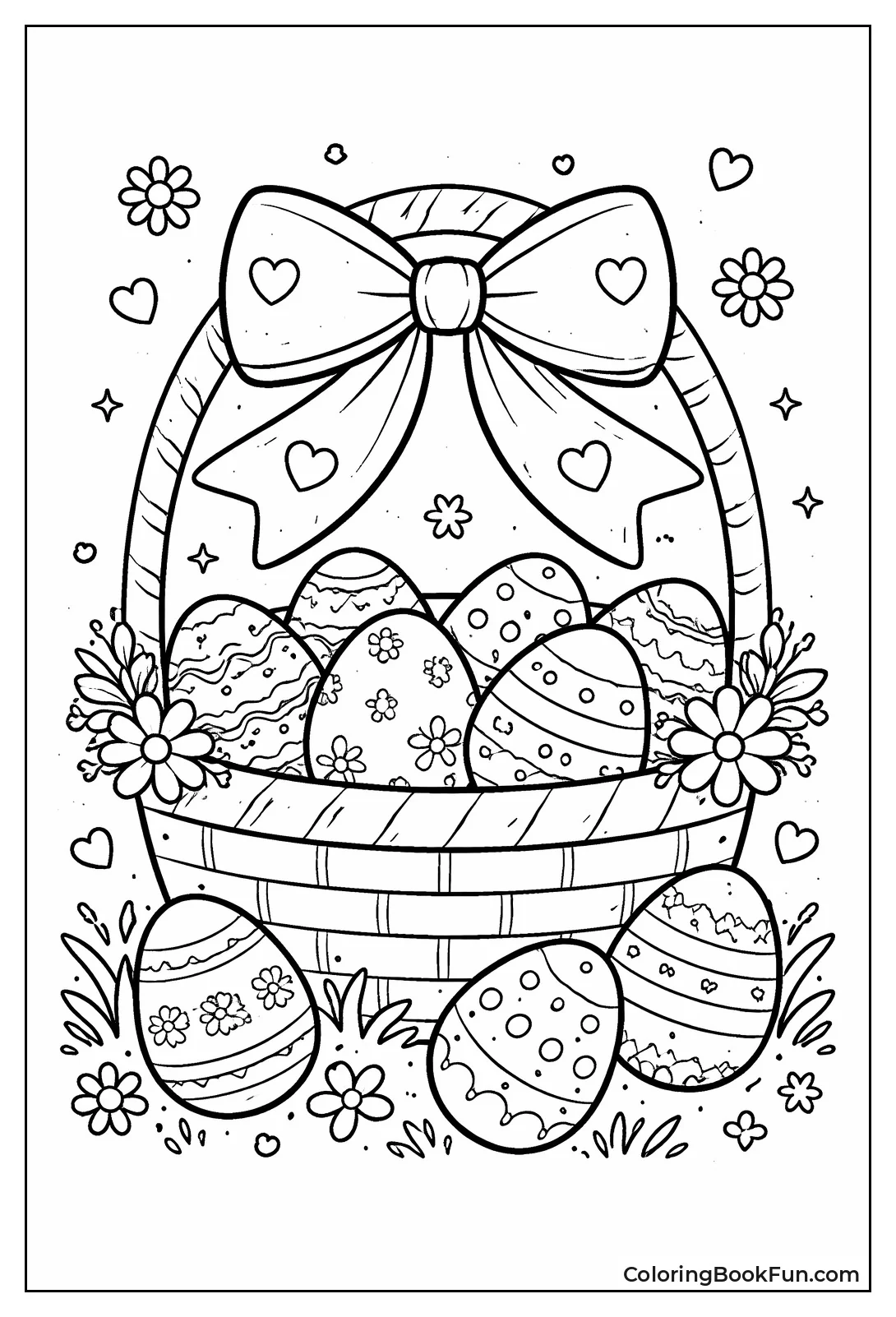 Easter Egg Pattern Bow