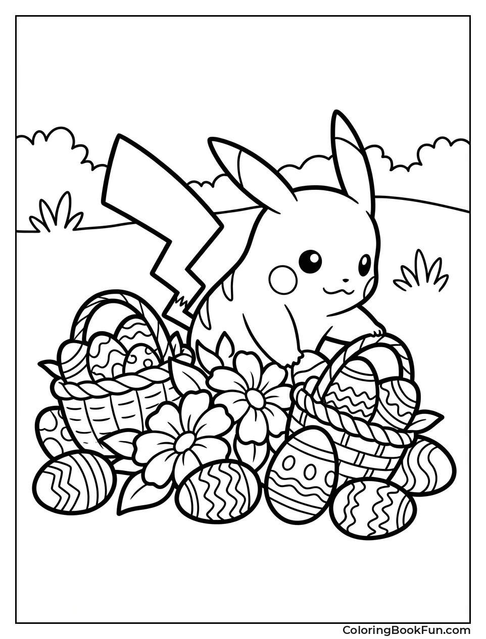 Pikachu Hides Easter Eggs