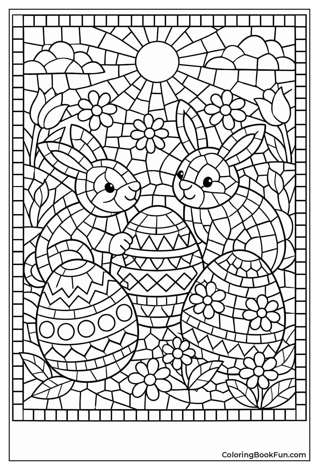 Easter Egg Bunny Mosaic