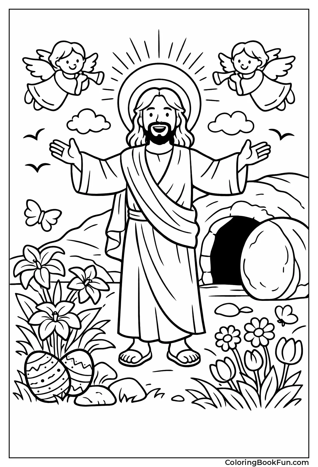 Easter Jesus from Empty Tomb