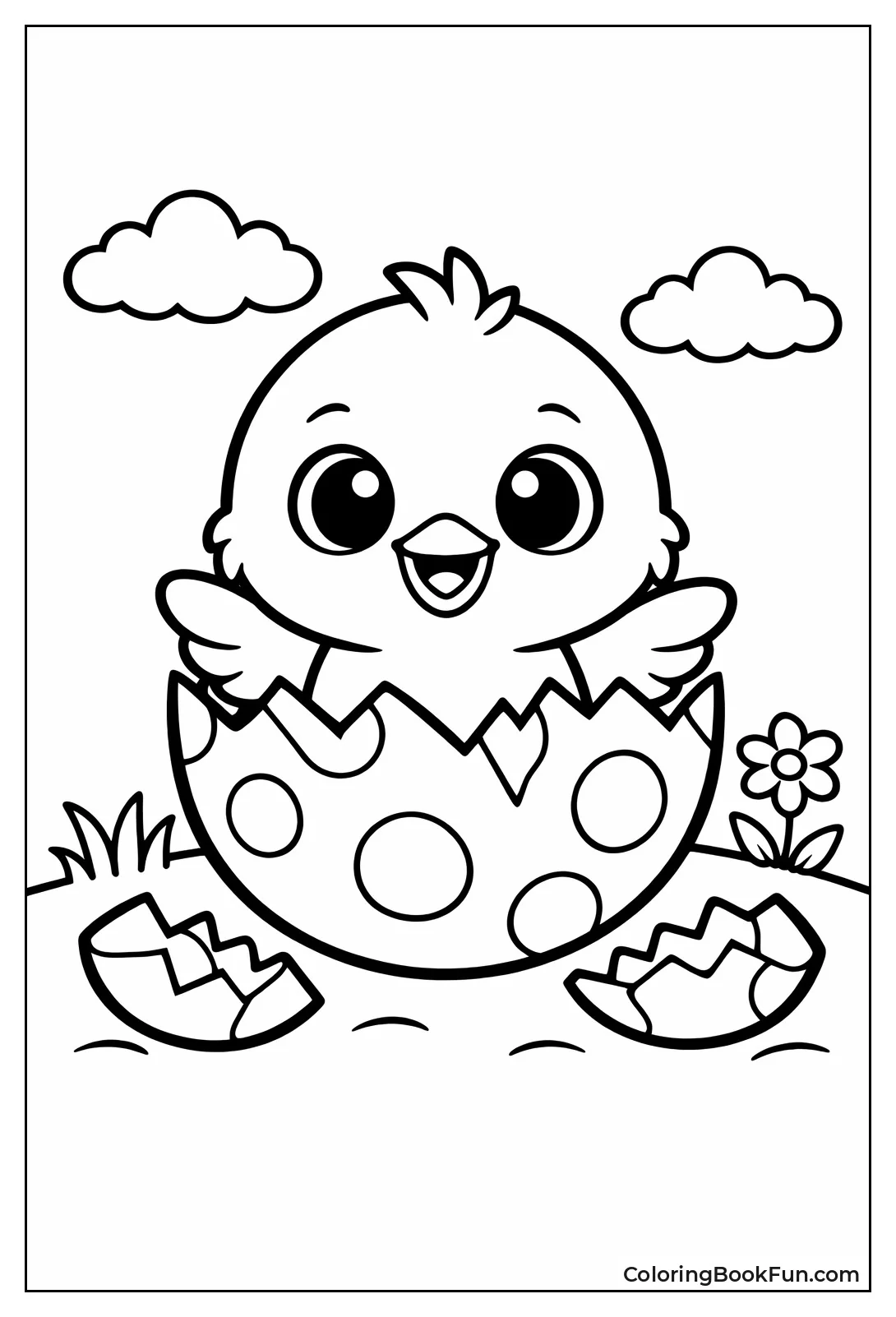 Chick Hatching from Egg