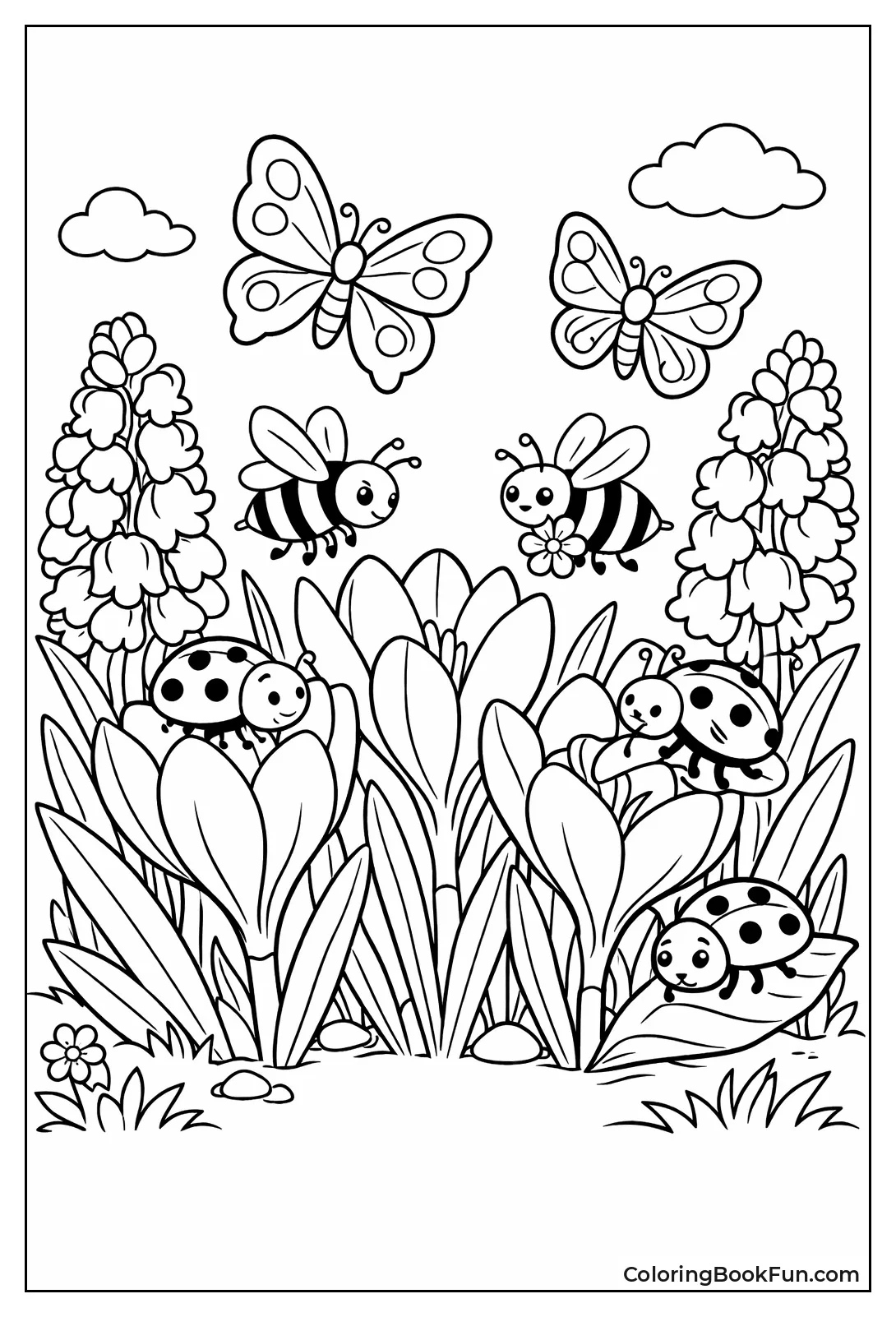 Bugs on Spring Flowers