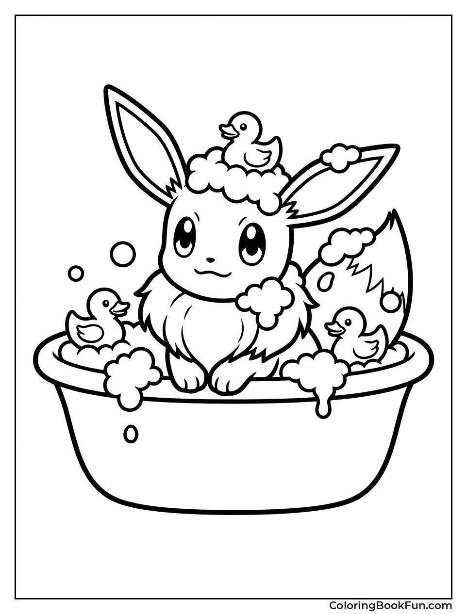 Eevee in Bubble Bath