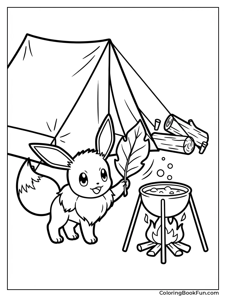 Eevee Cooking Campfire Curry