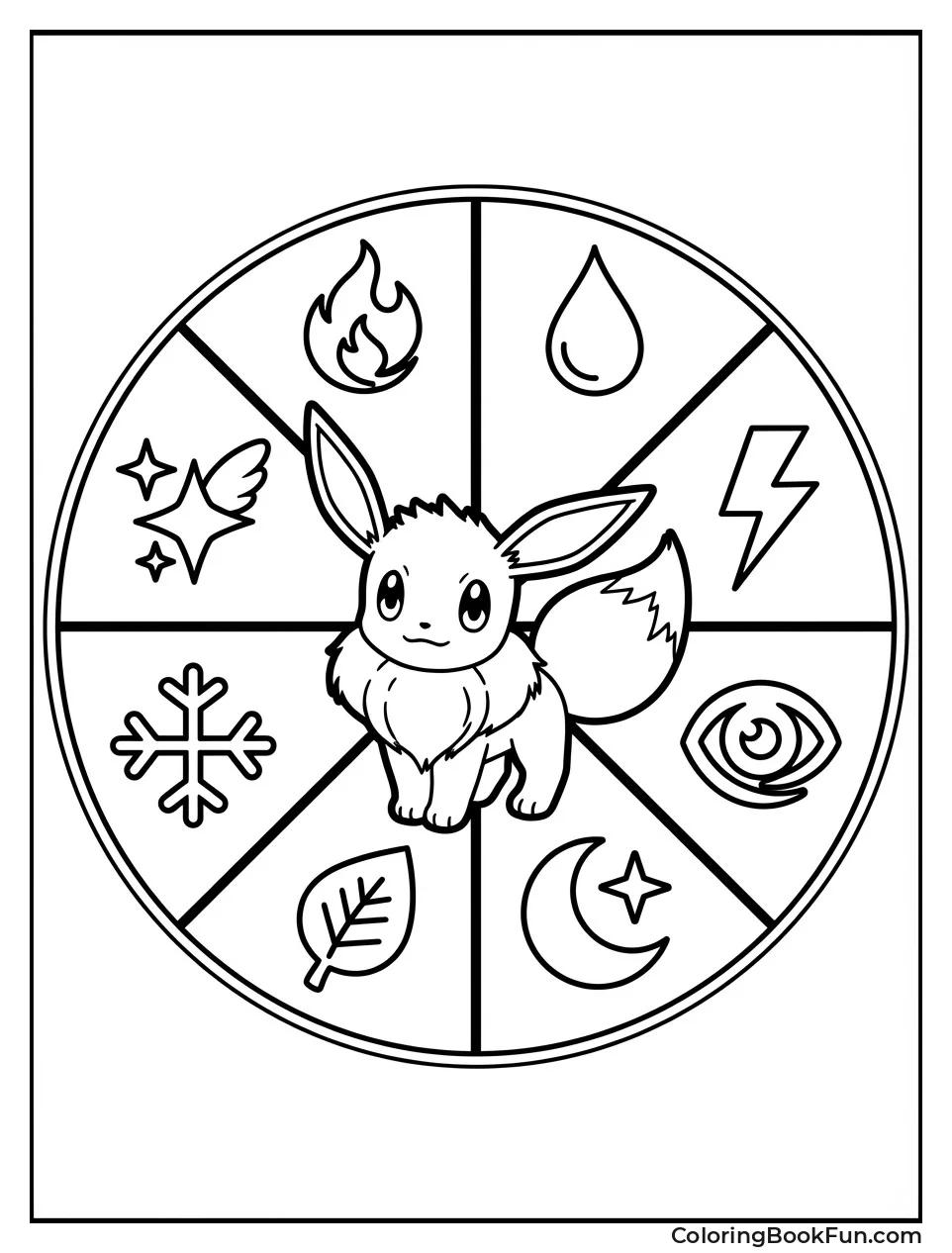 Eevee Center Evolution Wheel