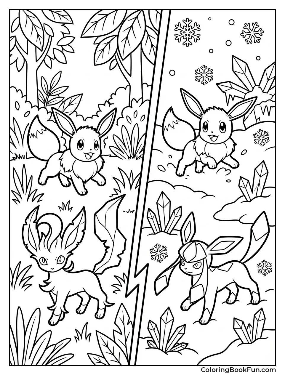 Eevee with Forest Glaceon