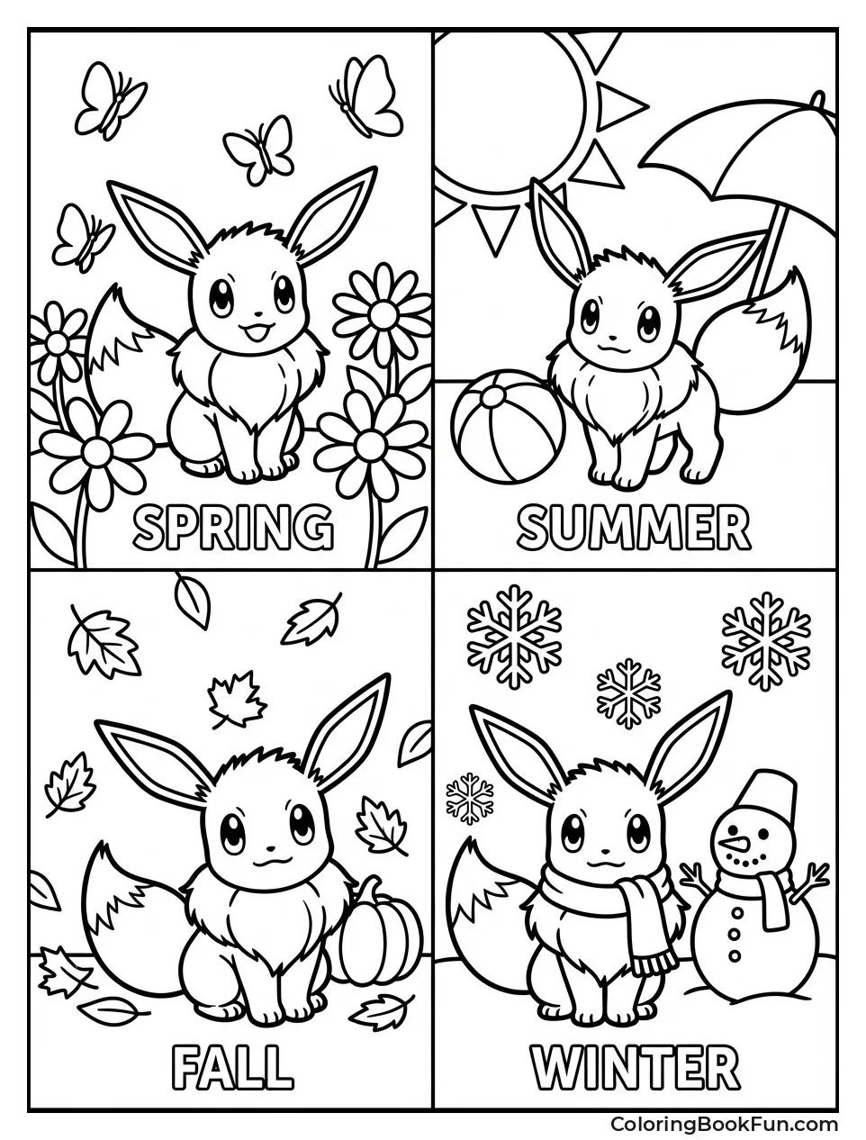 Eevee in Four Seasons