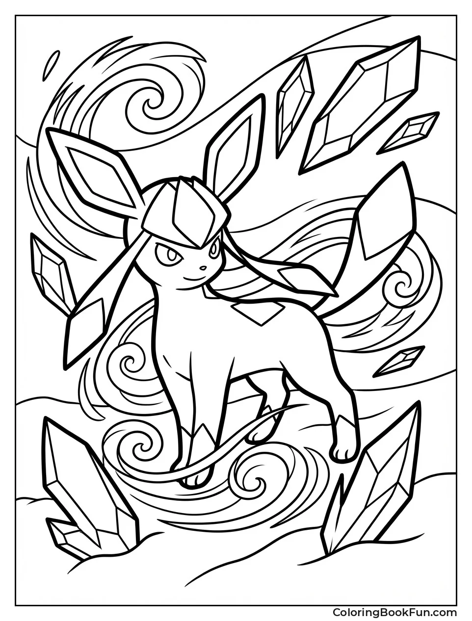Glaceon in Ice Blizzard