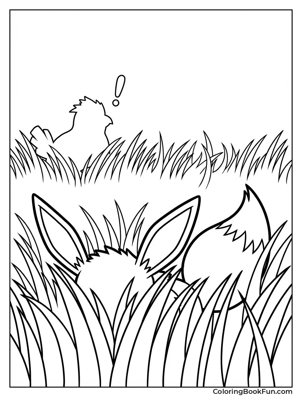 Eevee Hiding in Grass