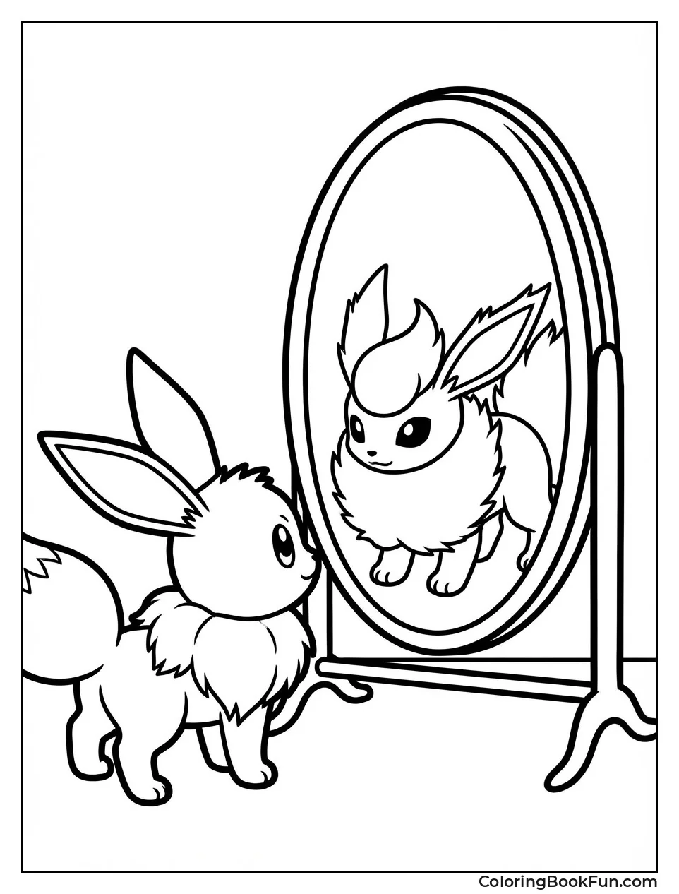 Eevee Mirror Shows Flareon