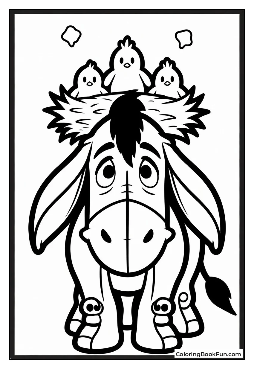 Birds Nest on Eeyore Head